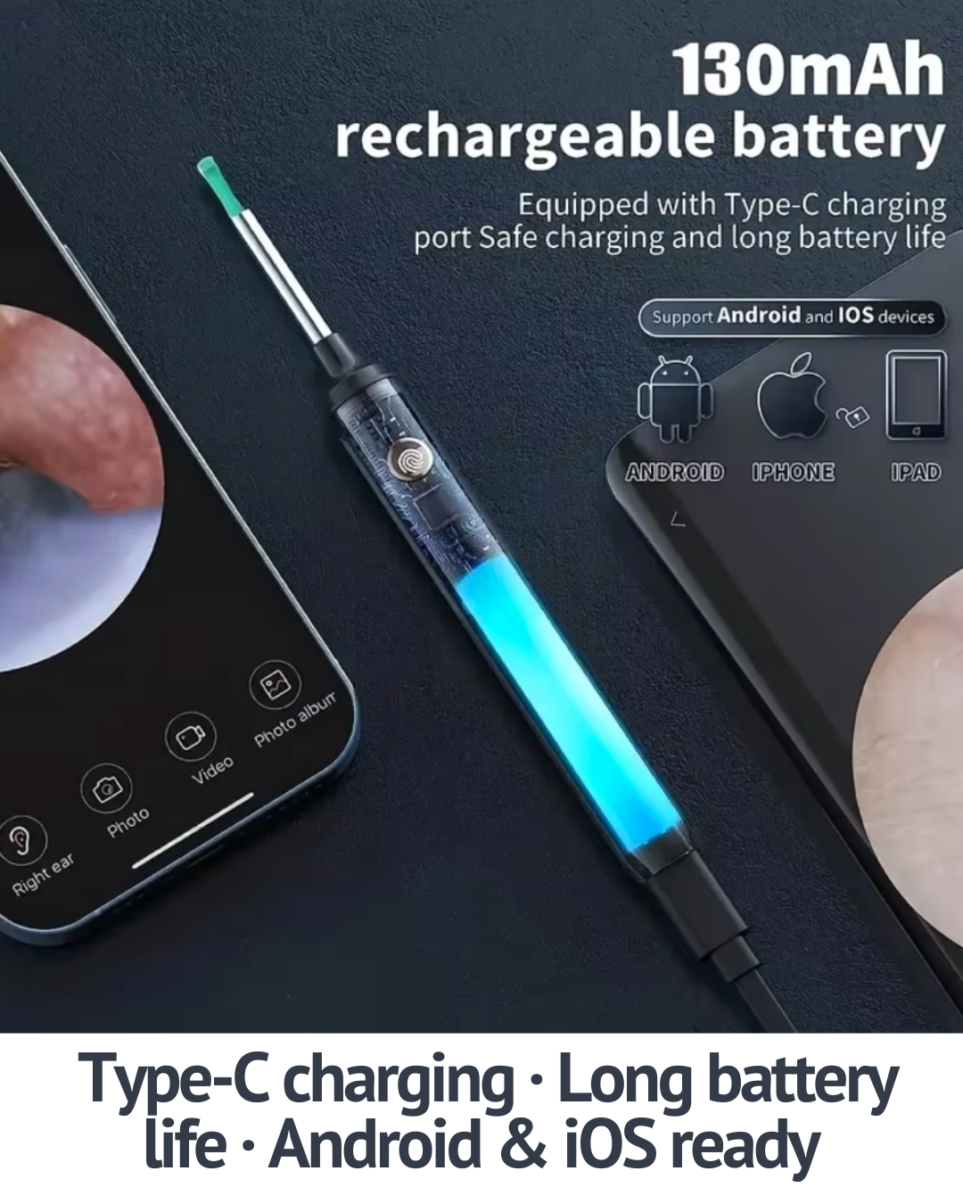 HD Visual Ear Pick with Camera and USB Charging