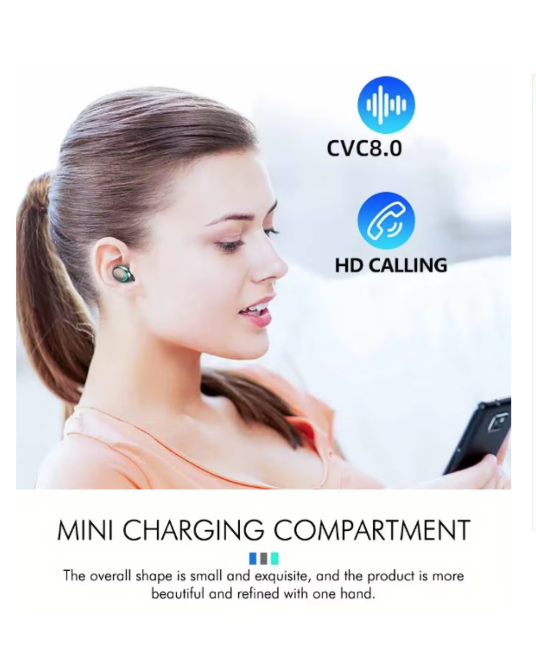 Wireless Earbuds with 48H Battery & Charging Case