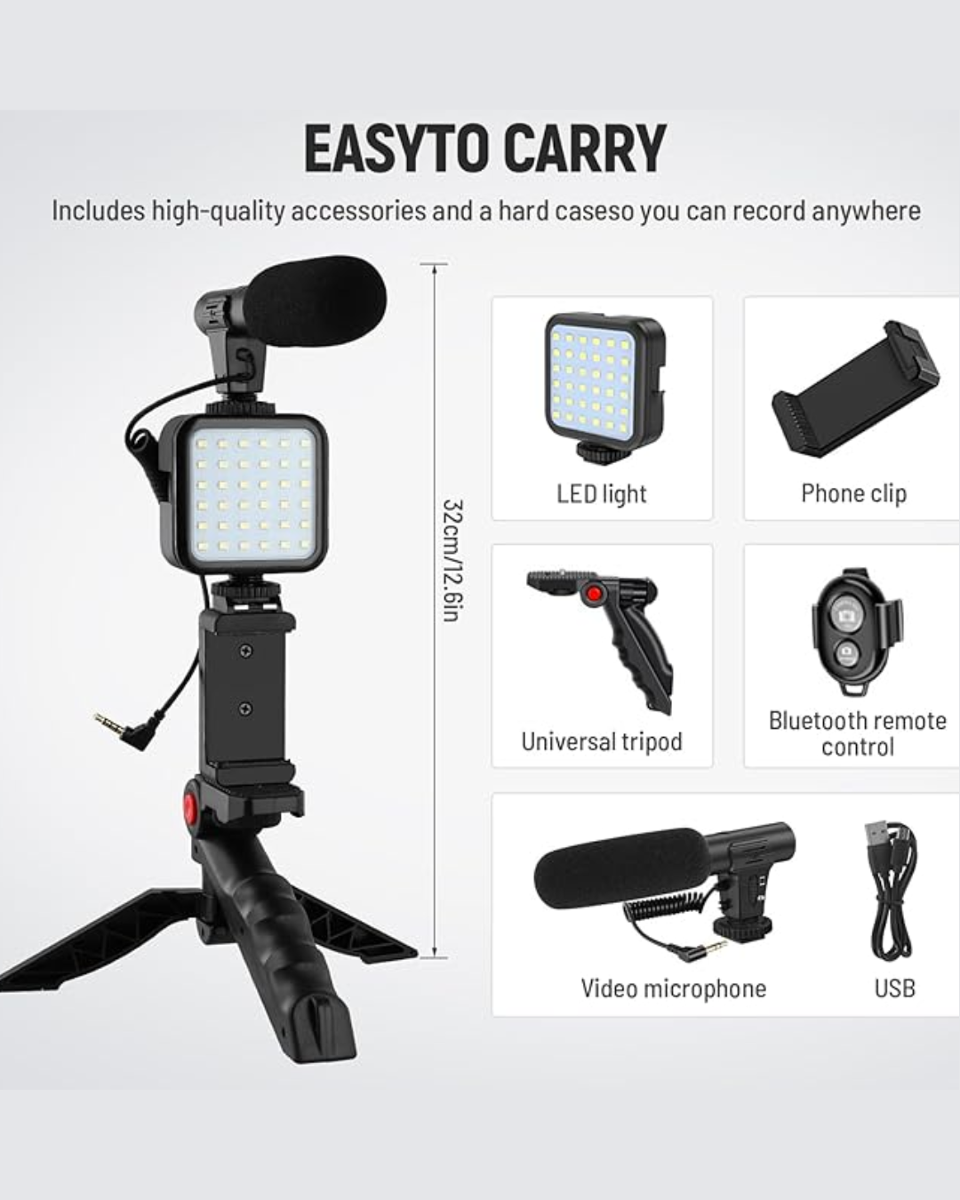KIT-01LM Camera Equipment with Desk Light and Tripod