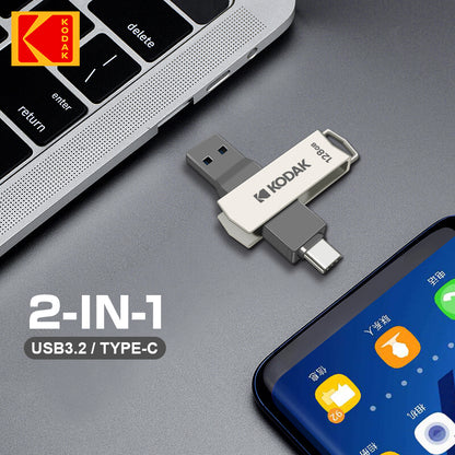 Kodak Metal USB 3.2 Flash Drive Type C (64GB/128GB/256GB)