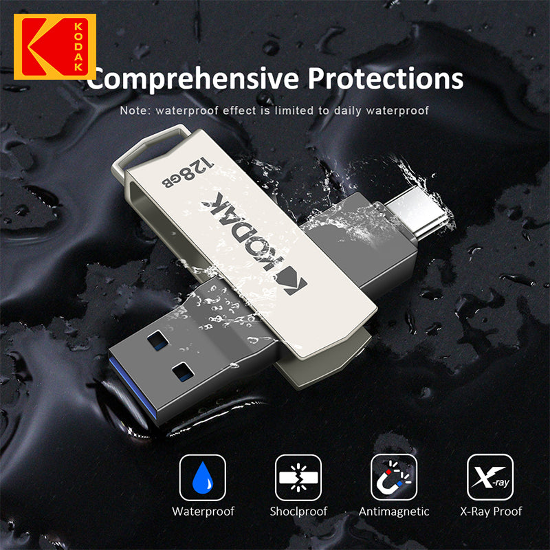 Kodak Metal USB 3.2 Flash Drive Type C (64GB/128GB/256GB)